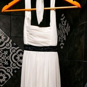 White knee length cocktail dress